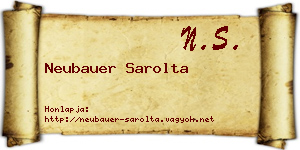 Neubauer Sarolta névjegykártya